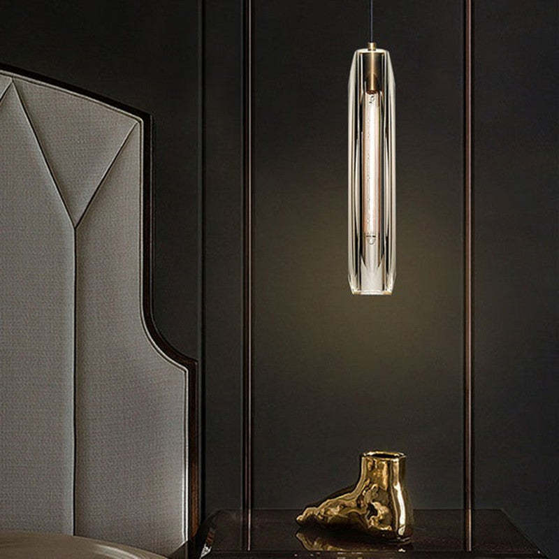 June Brass Designer Glass Pendant Lamp Smoky