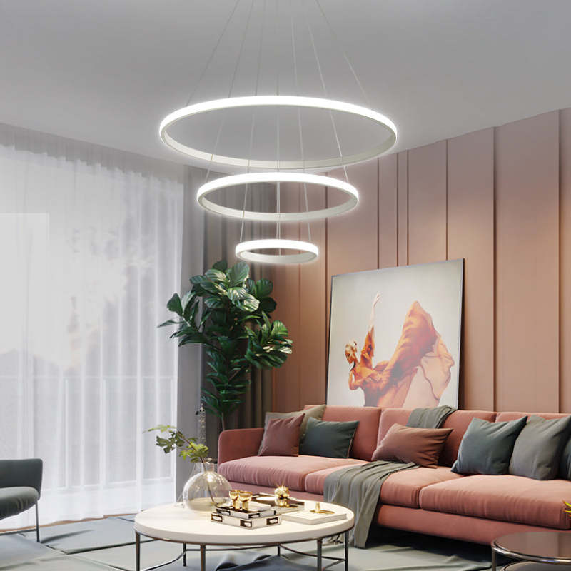 Zin Modern Ring Pendant Light, 2/3/4 Rings