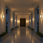Motion Sensor Outdoor Wall Light Matte Black Waterproof IP66