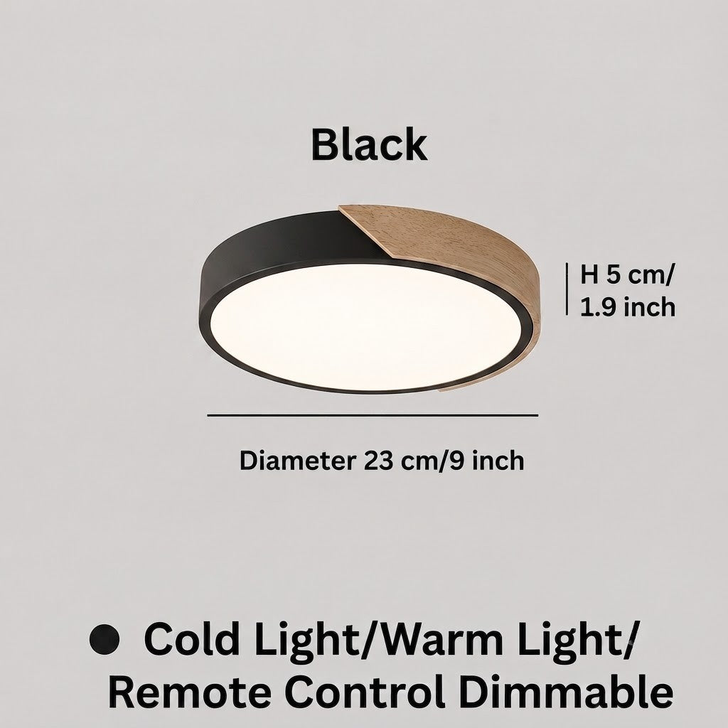 Nordic Macaron Round LED Ceiling Light Flush Mount Dimmable Bedroom Balcony — 9 to 23 Inch