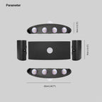 Ray Modern Minimalist Metal LED Wall Lamp with Up and Down Lighting, Black/White