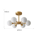 Valentina  Contemporary  Flush Mount Ceiling  Light, Glass Bubble