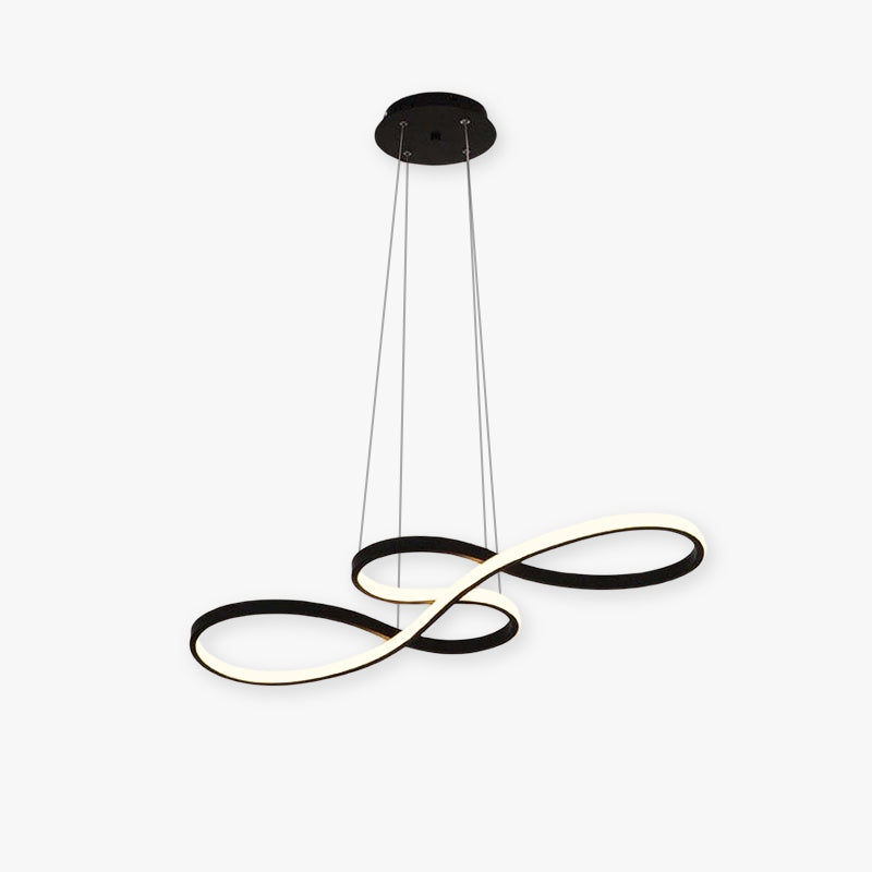 Durell Musical Note Pendant Light, Black & Gold