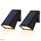 Solar Down Light Wall Sconce Waterproof Black Modern LED Outdoor — Sets of 2 to 10