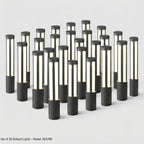 Residential Bollard Lights Modern Cylindrical LED Landscape Pathway Driveway — 31 to 47 Inch Sets