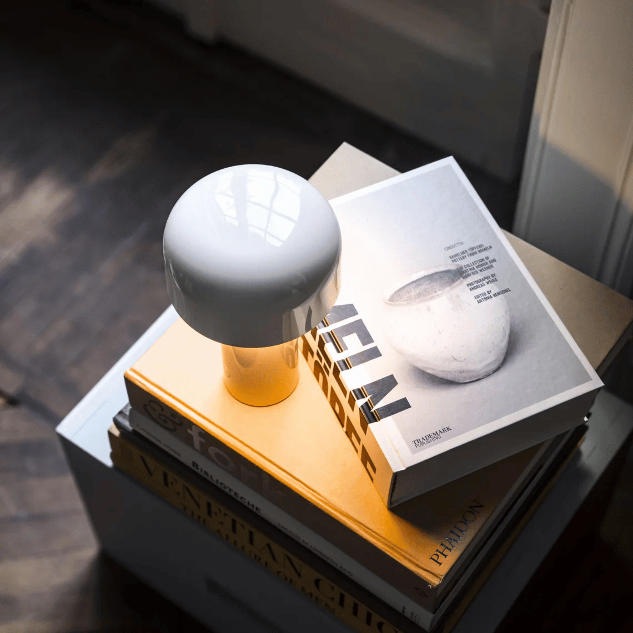 GlowCap Mini Rechargeable Touch LED Table Lamp Bedside Warm White