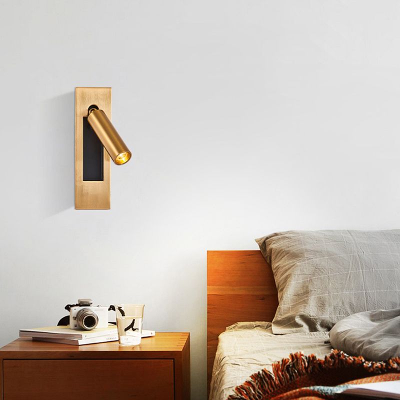 Ray Traditional Adjustable Metal Wall Spotlight – Black & Gold