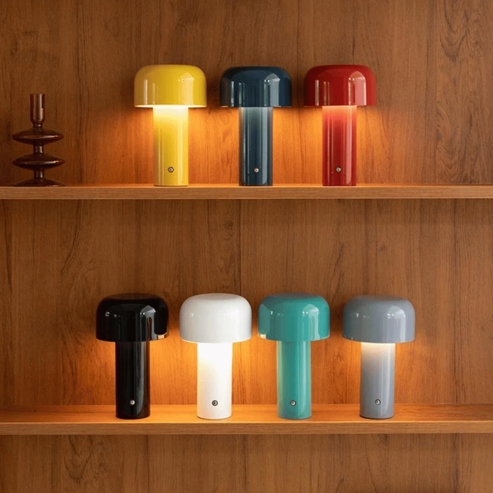 GlowCap Mini Rechargeable Touch LED Table Lamp Bedside Warm White