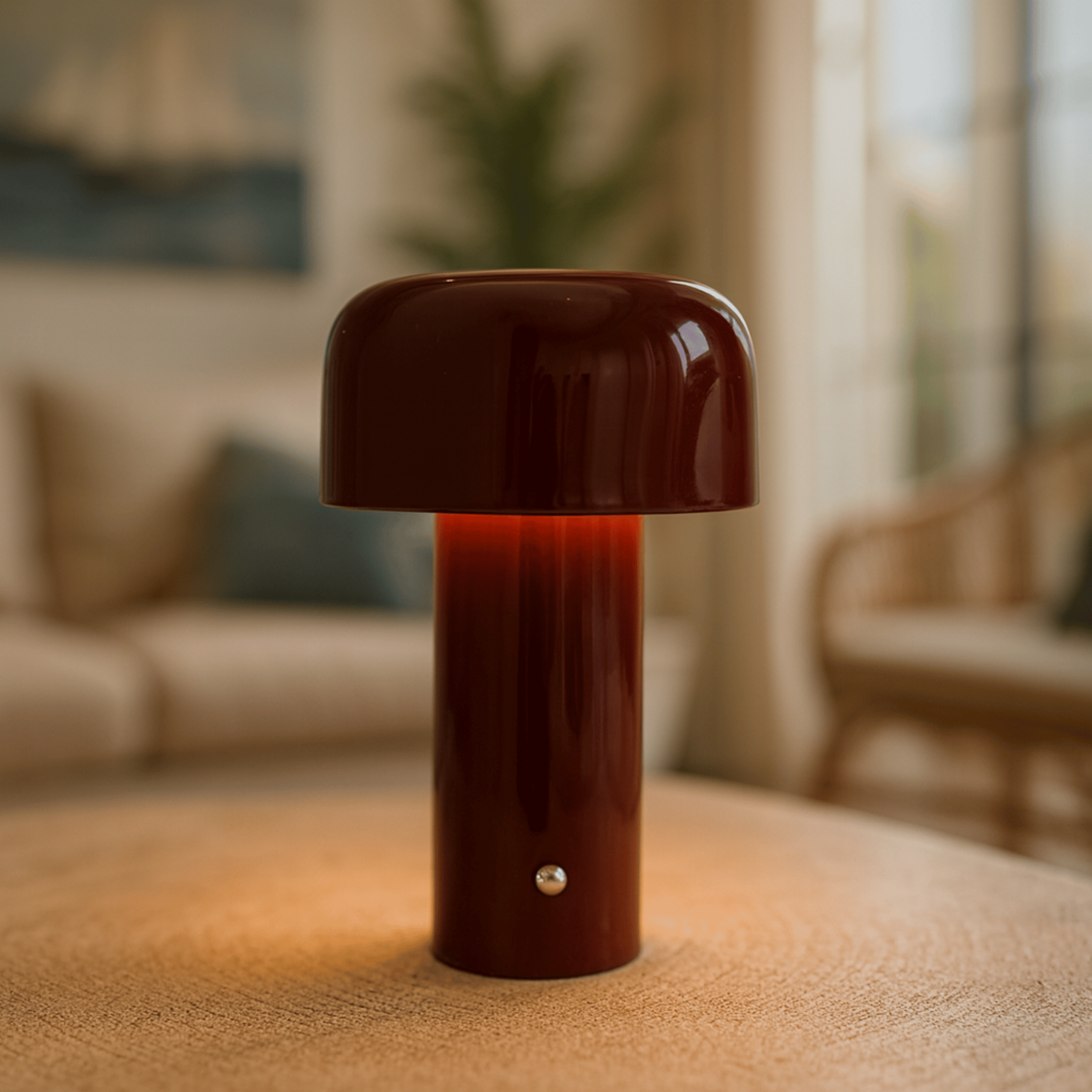 GlowCap Mini Rechargeable Touch LED Table Lamp Bedside Warm White