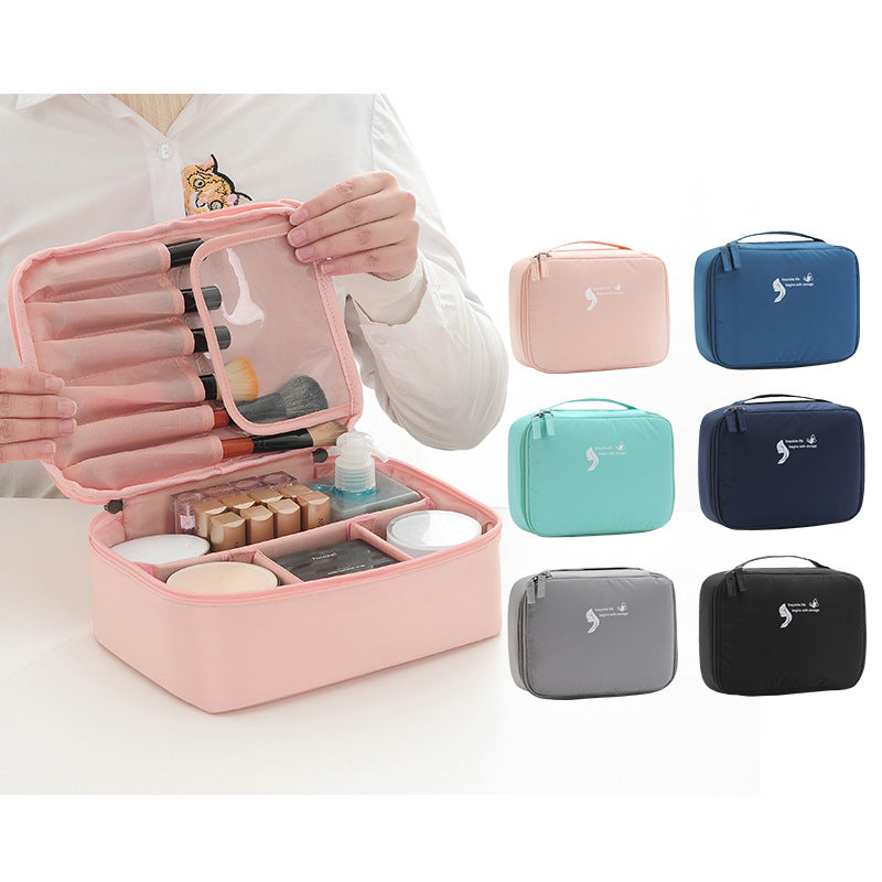 ravel Makeup Bag Organizer with Compartments & Brush Holder