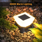 RIRZ NOVA Solar Post Light Modern Architectural LED Outdoor Pathway Garden — 28cm