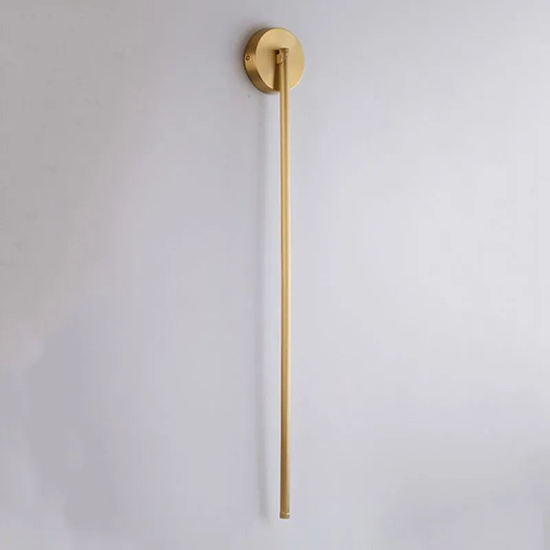 Fauro Modern Linear Metal & Silica Gel Wall-Mounted Lamps, Gold