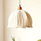 Haloa Vintage Pendant Light Beige, Fabric
