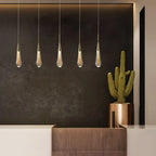 Teardrop Gold Pendant Light