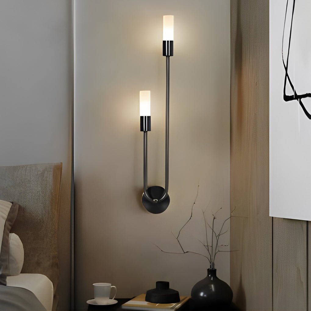 Arc Floor Lamp Curved Neck Warm LED Living Room Bedroom — Gold Black 22 26 Inch