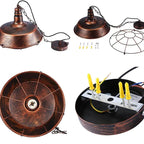 Epoch Rustic Black Industrial Pendant Light Shade