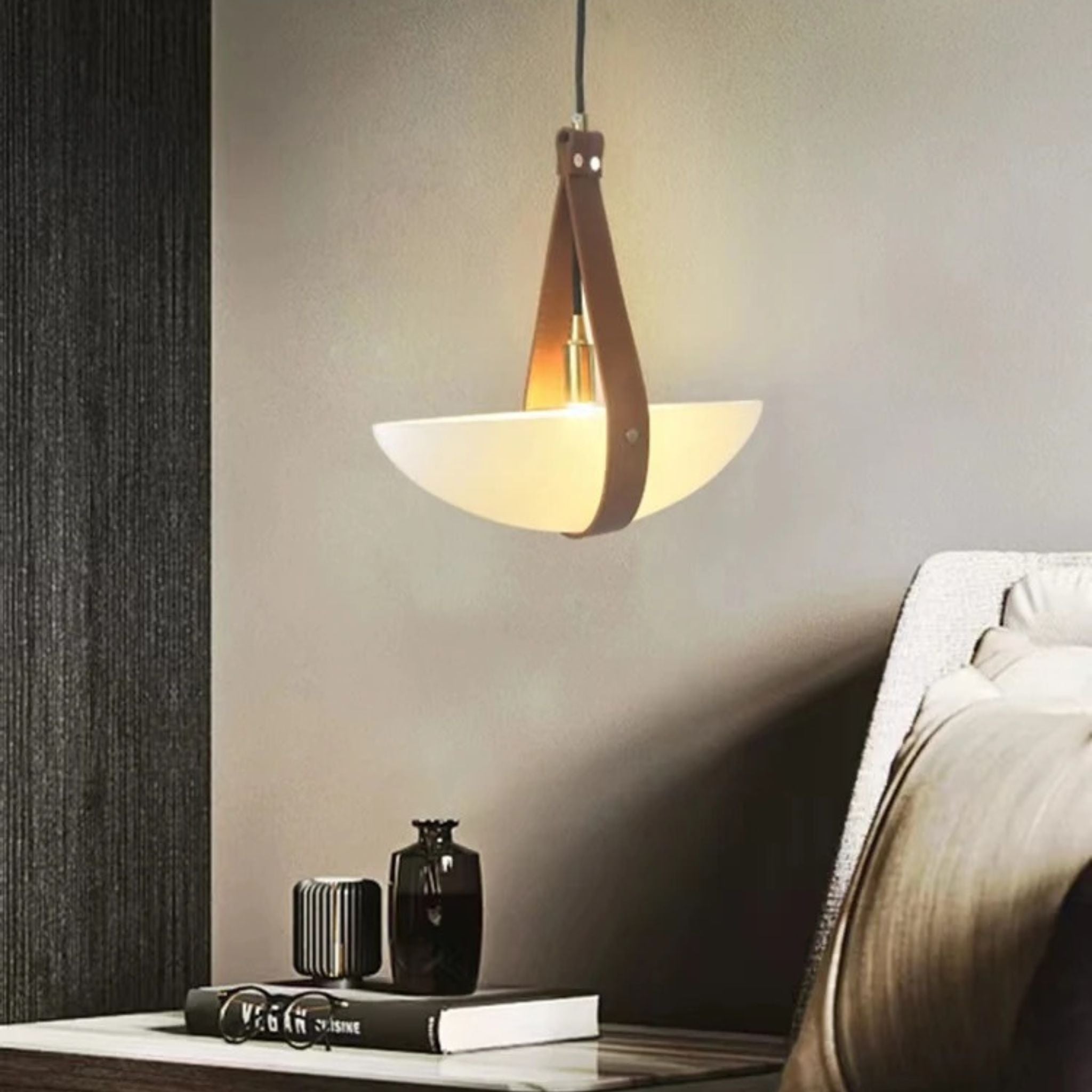 Yuanbao Nordic Glass Pendant Light Minimalist Bedside Dining Room Restaurant — Single & 3-Light