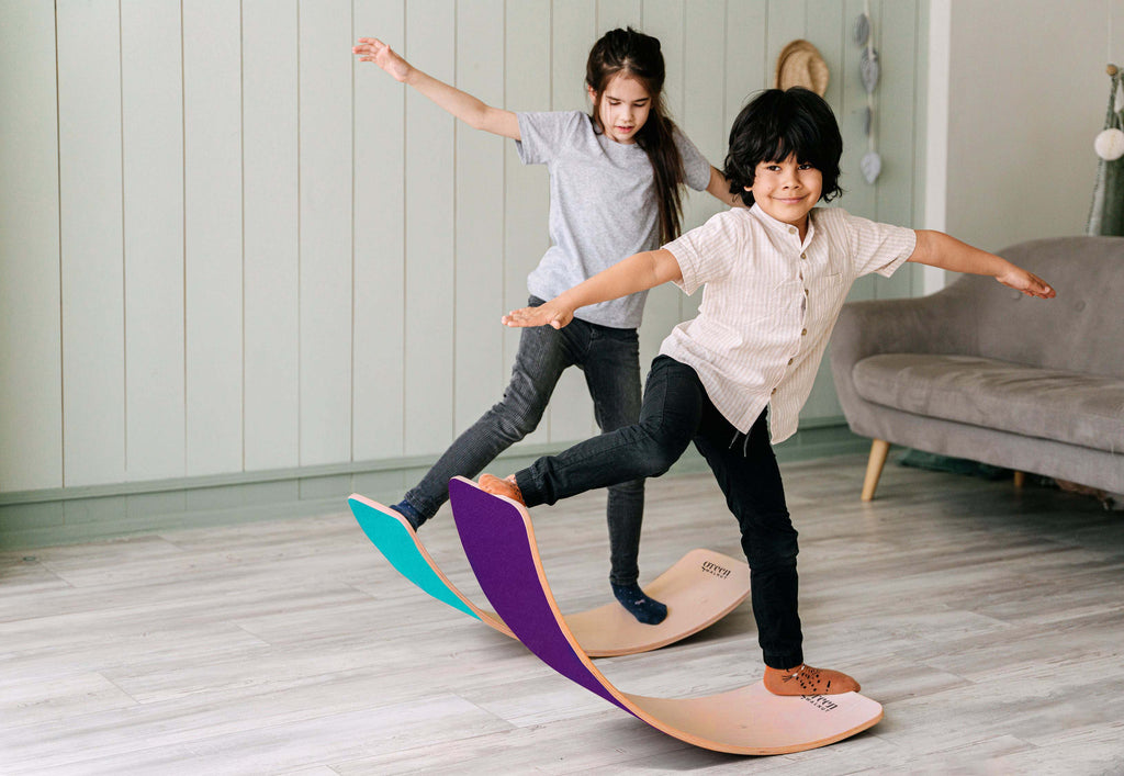 Large Wooden Balance Board (With Coloured Felt)