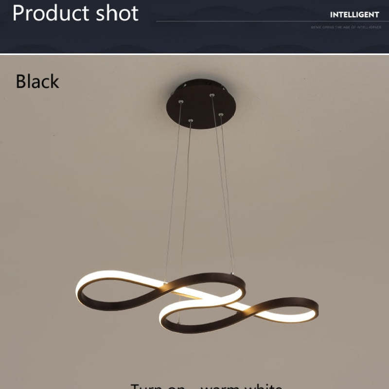 Durell Musical Note Pendant Light, Black & Gold