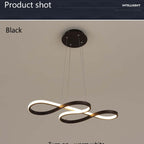 Durell Musical Note Pendant Light, Black & Gold