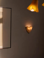 Petalia Glass Wall Sconce Art Deco LED Bedroom Living Room Hallway — Beige Green Brown Amber