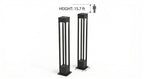 Modern Black Aluminum Solar Pathway Bollard Light IP65 Outdoor Garden Driveway — Singles to 8-Pack