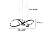 Arisha Modern Led Pendant Light, Black/White, Living Room/Bedroom