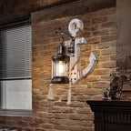 Epoch Anchor Lantern Wall Lamp – Vintage Antique Wooden Bedroom Sconce