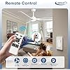 3-Blade Indoor Outdoor Ceiling Fan with LED Light Dimmable Remote IP44 Patio Gazebo — 42 to 52 Inch