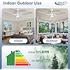 3-Blade Indoor Outdoor Ceiling Fan with LED Light Dimmable Remote IP44 Patio Gazebo — 42 to 52 Inch