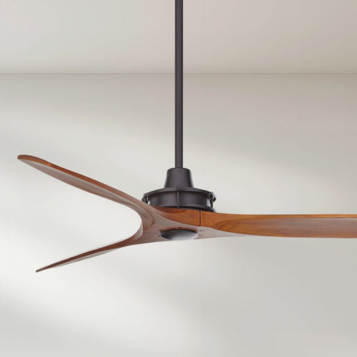 66 Inch XL Outdoor Ceiling Fan with Remote DC Motor Walnut Finish Indoor Outdoor Covered Patio — Large Room