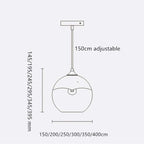 Brina Frosted Balloon Pendant Light Gradient