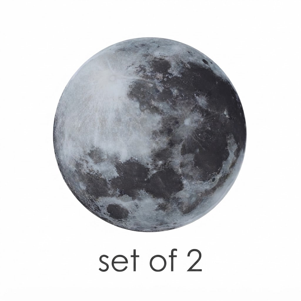 Full Moon LED Wall Lamp Dimmable 3-Step Artistic Bedroom Living Room — 9 to 15 Inch Sets