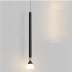 Auri Linear Metal Pendant Light Bedside, Black & Gold