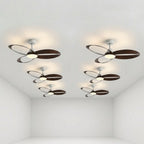 Modern Minimalist Geometric 6-Speed Ceiling Fan LED Light DC Motor Bedroom Living Room — 42 to 52 Inch