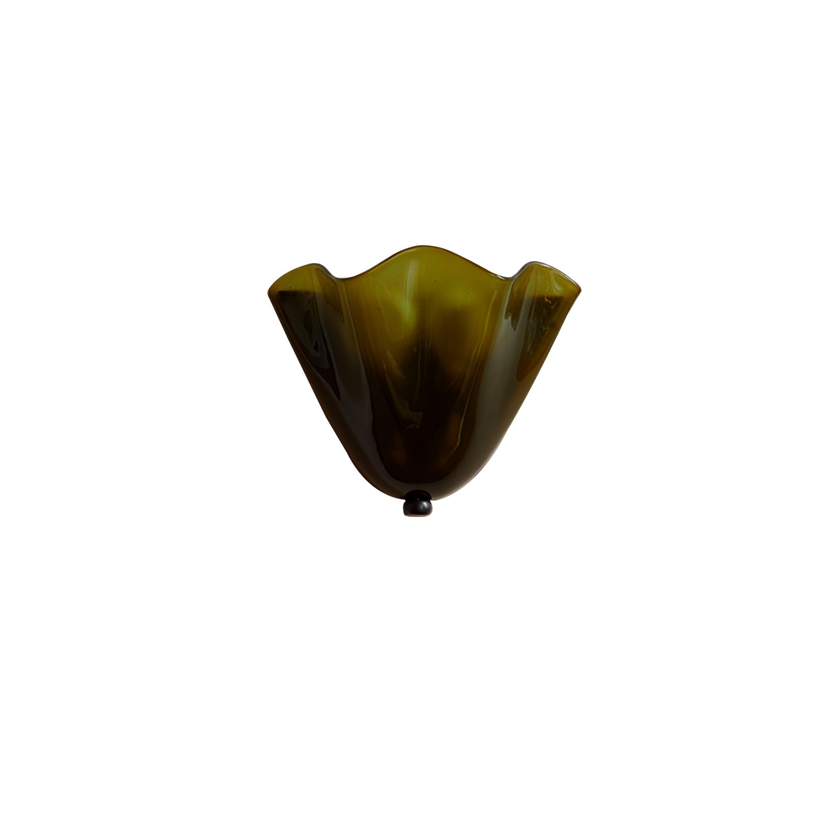 Petalia Glass Wall Sconce Art Deco LED Bedroom Living Room Hallway — Beige Green Brown Amber
