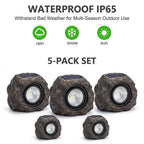 Solar Rock Garden Lights Decorative Fake Stone Warm White Outdoor — 2, 3 & 5-Pack