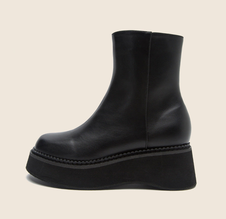 Women's Platform Chelsea Boots - British Style Thick Sole Ankle Boots