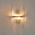 Ray Modern Gold Cylindrical Metal & Crystal Wall Lamp