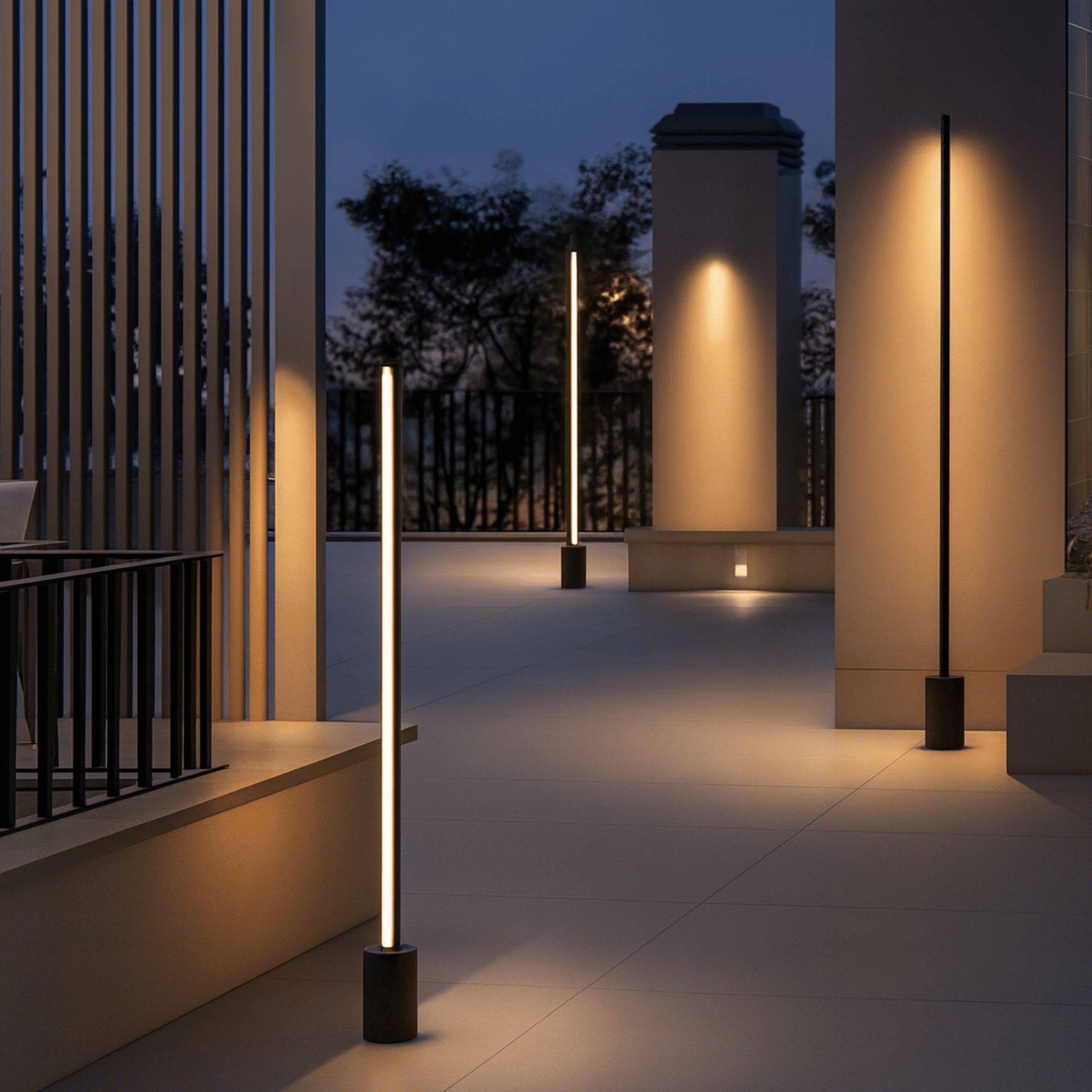 LumoPath LED lawn light modern waterproof outdoor pathway garden driveway — 29 to 49 inch