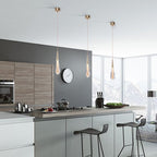 Teardrop Gold Pendant Light
