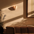 Petalia Glass Wall Sconce Art Deco LED Bedroom Living Room Hallway — Beige Green Brown Amber