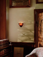 Petalia Glass Wall Sconce Art Deco LED Bedroom Living Room Hallway — Beige Green Brown Amber
