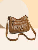Arelia Ruched PU Leather Shoulder Bag