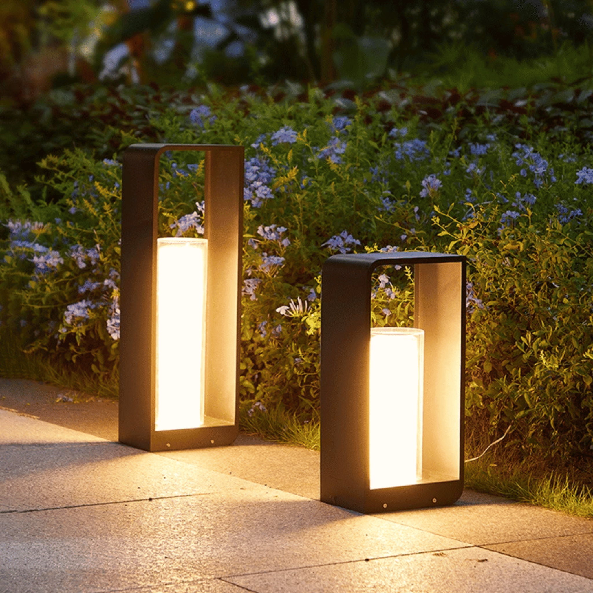 LumoEdge Outdoor LED Lawn Bollard Lamp Modern Pathway Garden Driveway
