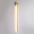 Fauro Modern Linear Metal & Silica Gel Wall-Mounted Lamps, Gold