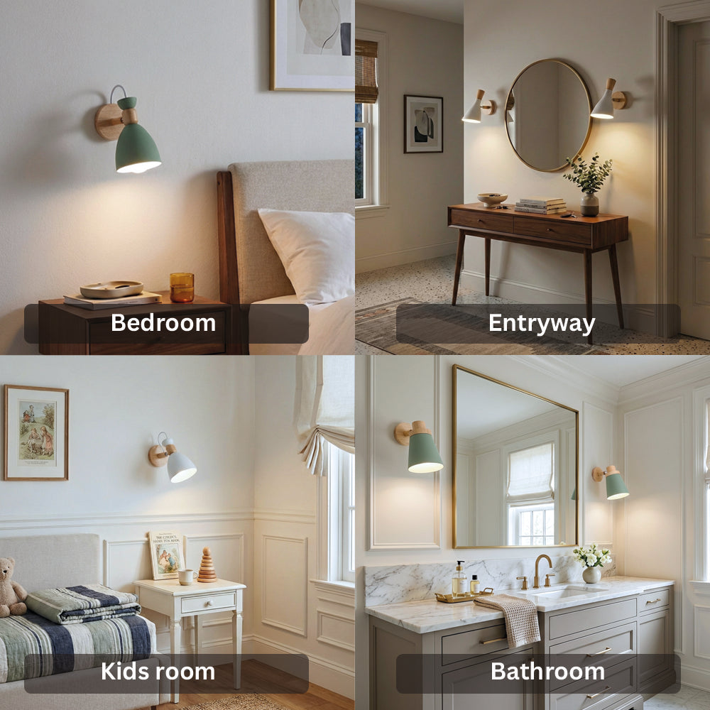 Nordic Multi-Design Bedside Wall Light Modern LED Bedroom Dining Room — White Multi Styles