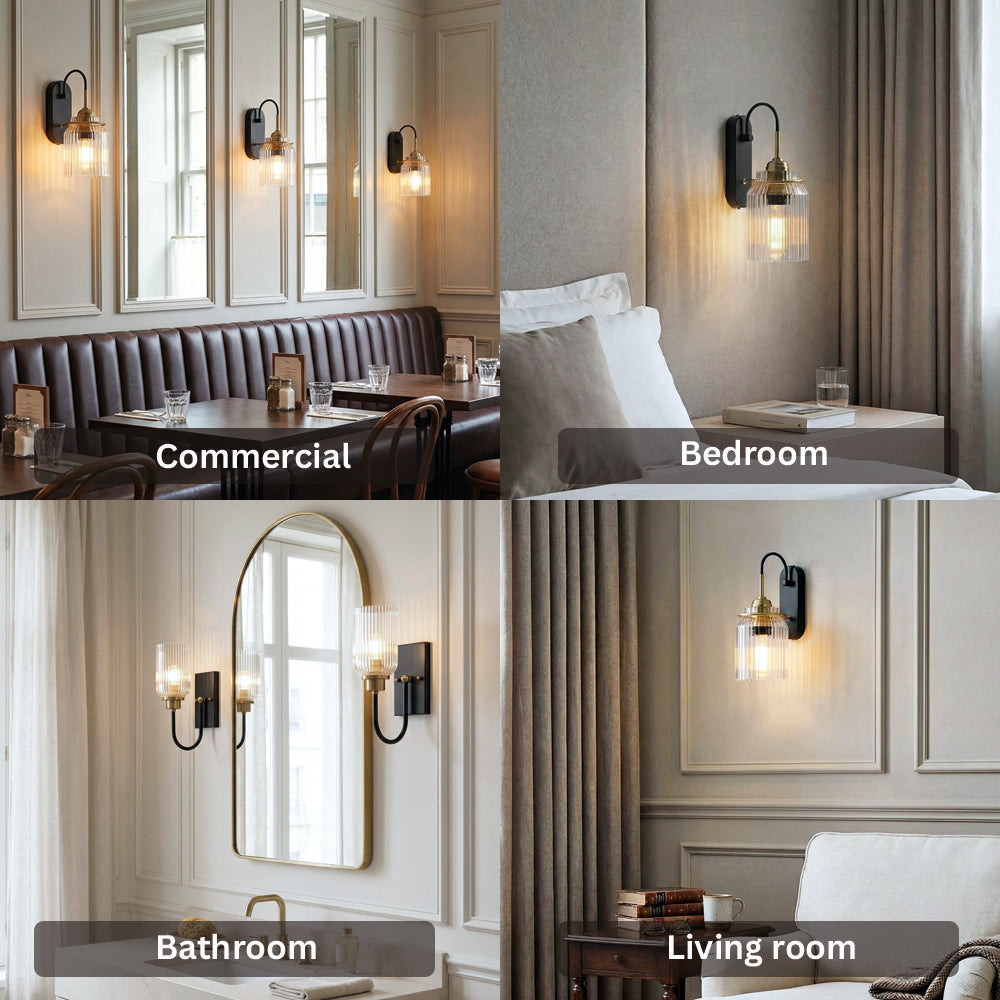 Industrial Glass Funnel Wall Lamp Vintage Charm Living Room Bar Cafe
