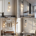 Modern Copper U-Shape LED Wall Lamp Bedroom Living Room Bar — Black Gold Warm Cool