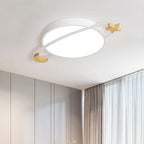 Arisha Modern Round Flush Mount Ceiling Light, Grey/White/Green
